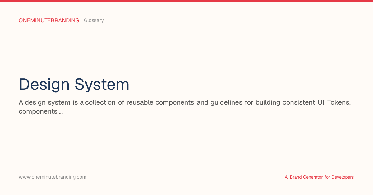 What Is a Design System? | Developer Guide | OneMinuteBranding